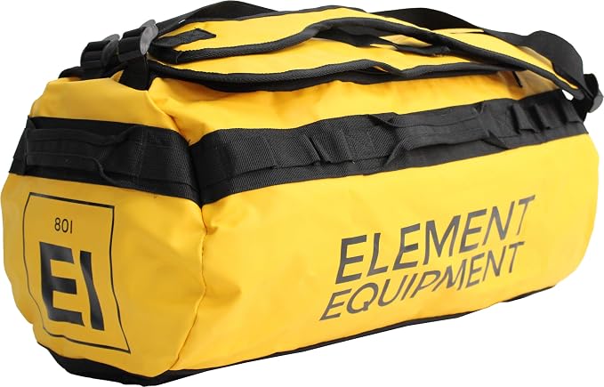 Element Equipment Trailhead Duffel Bag Shoulder Straps Waterproof Yellow Large by ElementEquipment