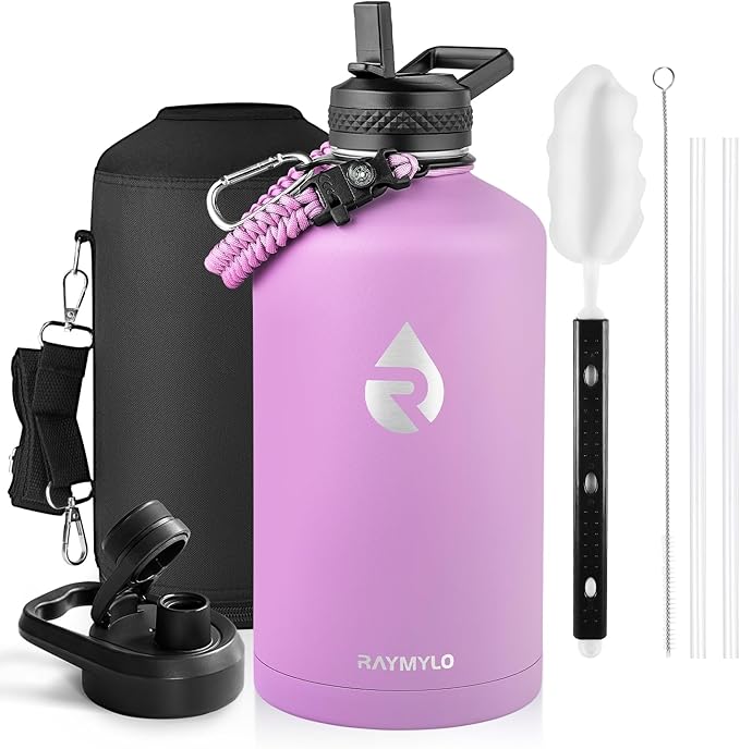 RAYMYLO One Gallon Water Bottle Insulated, Triple Walled Vacuum Stainless Steel by RAYMYLO