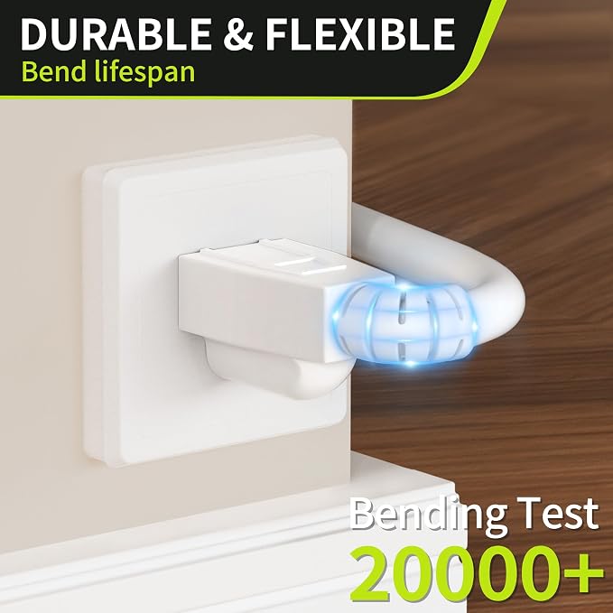 16/3 White Extension Cord 8 FT, Indoor Extension Cord - Image 4
