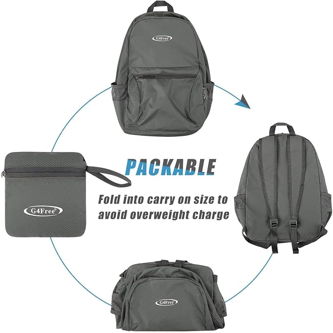 G4Free 20L Lightweight Packable Backpack Travel Hiking Daypack Foldable Backpack - Image 3