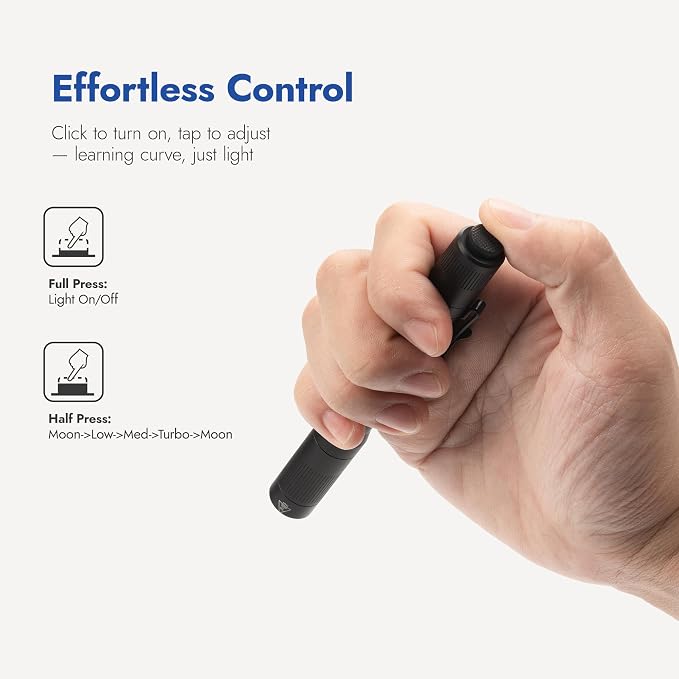 WUBEN PL01 Pen Light, 650 Lumens Pocket EDC Flashlight Rechargeable, Bright LED - Image 4