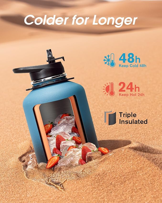 Coolflask 64 oz Water Bottle Insulated - Image 2