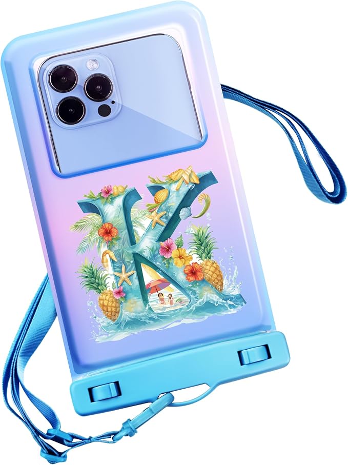 Personalized Initial Waterproof Phone Pouch Case by Unknown