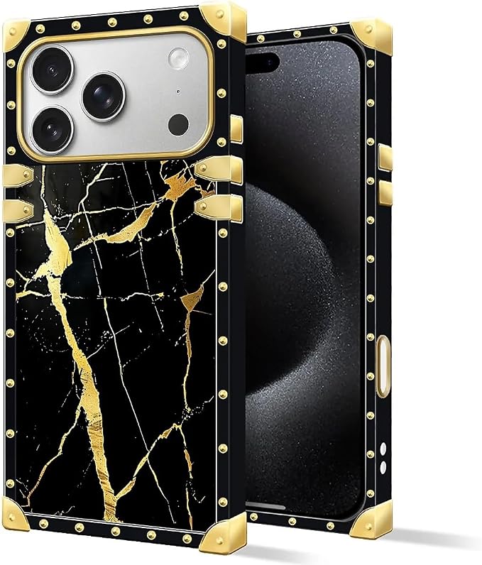 for iPhone 17 Pro Case Luxury Golden Decoration - Image 2