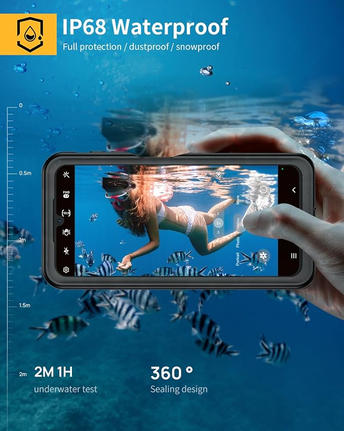 Lanhiem for Samsung Galaxy A26 Phone Case, IP68 Waterproof Dustproof, Built-in - Image 2