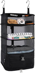 Surblue Hanging Closet Storage Bag Collapsible 3-Shelf Washable Oxford Fabric by SURBLUE