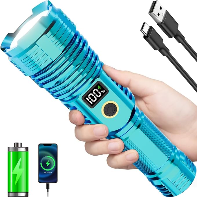Flashlights High Lumens Rechargeable, 000LM LED Super Bright Flash Light by SuperBrightFlashlight