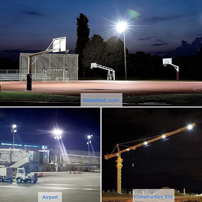 XYCN 800W 2pack LED Flood Lights, 3700 watt Equivalent 89500LM Super Bright - Image 7