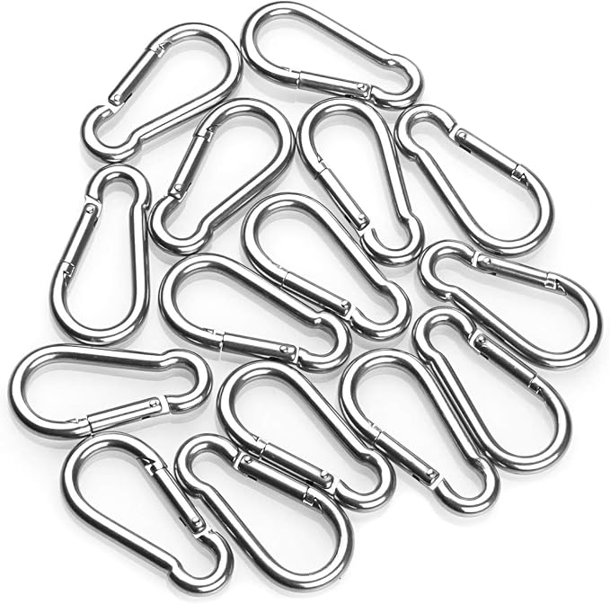 30 Pack 2 Inch Small Carabiner Clip Heavy Duty Spring Snap Hook M5 Stainless - Image 5