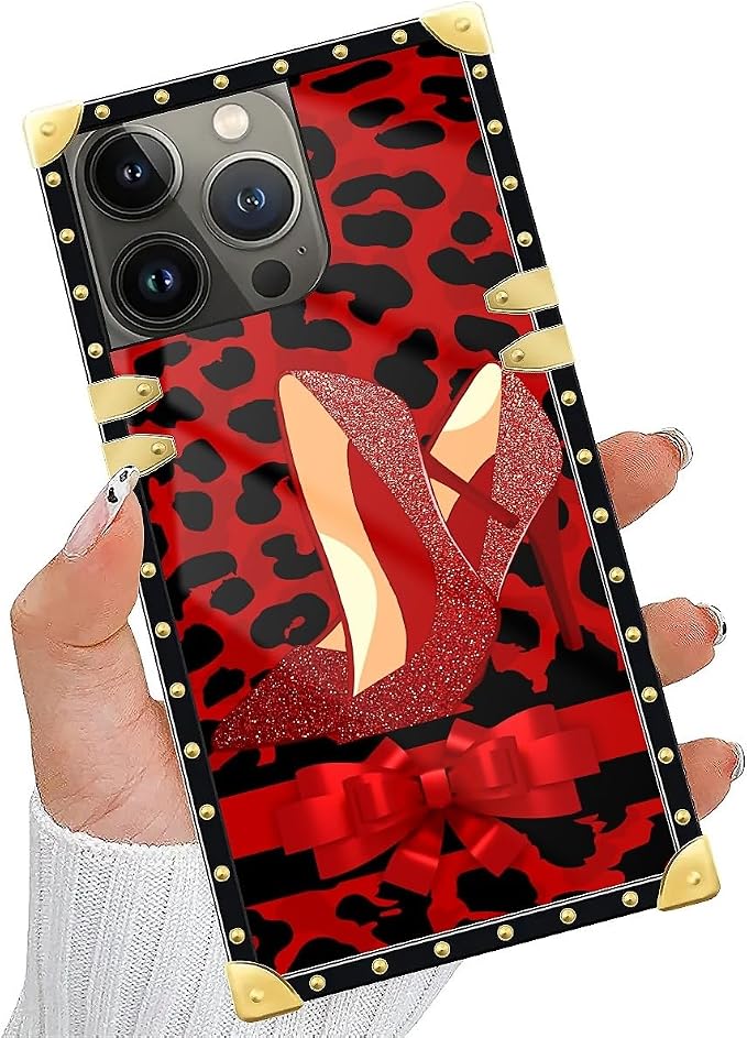 Compatible with iPhone 14 Pro Case, Elegant High Heels Luxury Golden Decoration - Image 6