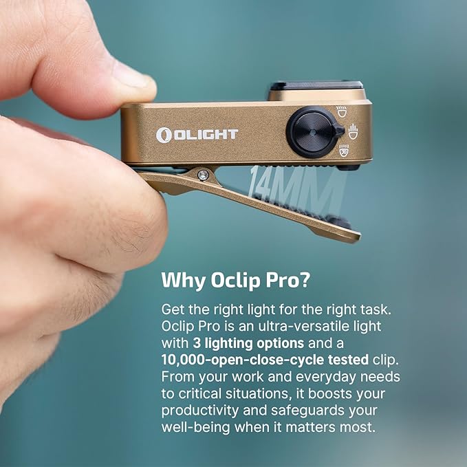 OLIGHT Oclip Pro EDC Flashlight Clip-on Light, Rechargeable 500 Lumens - Image 6
