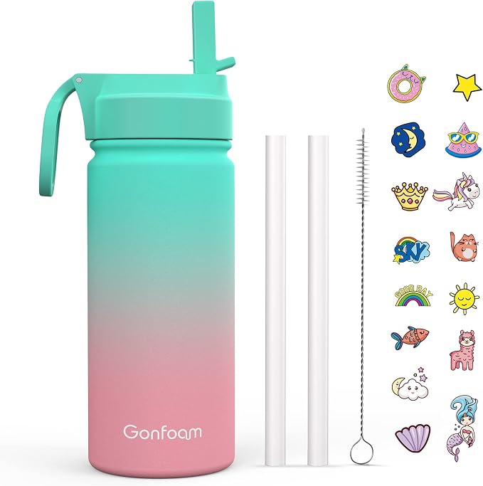 Kids Water Bottle, 16oz Water Bottles Kids by Gonfoam