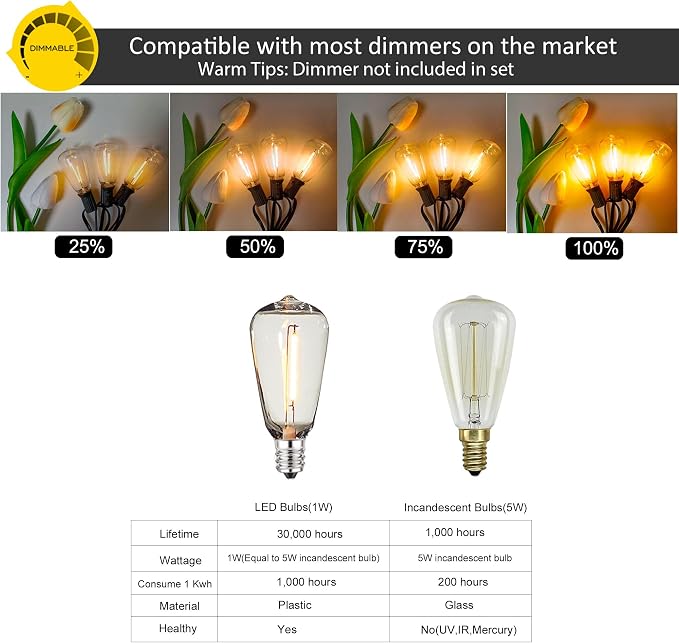DAMAING Outdoor String Lights 150 FT Patio Lights String - Image 4