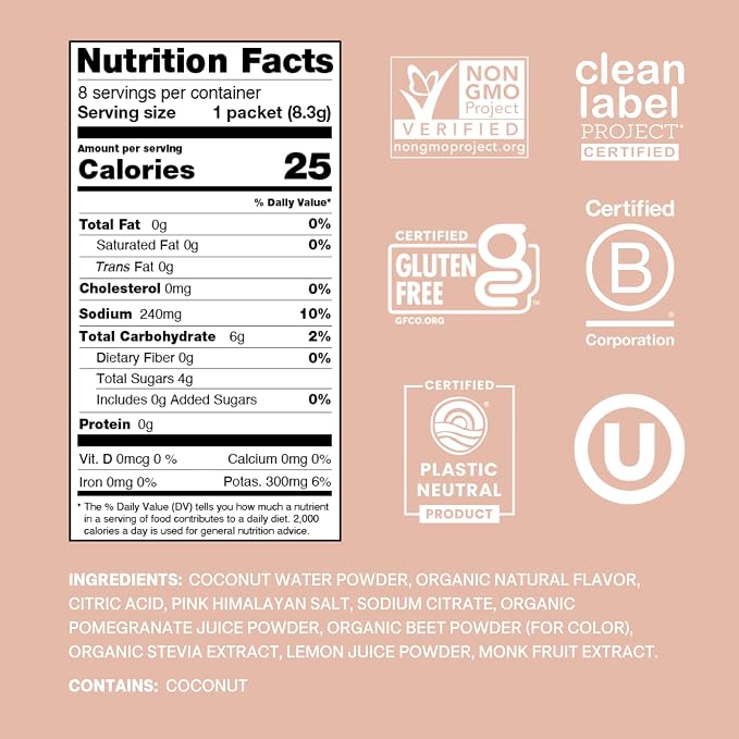 Cure Hydration Plant-Based Electrolyte Drink Mix | No Added Sugar | Dehydration - Image 2