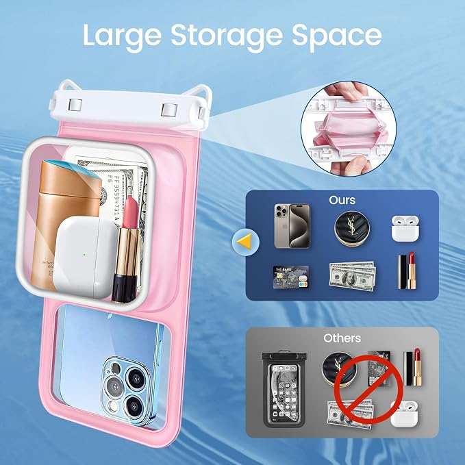 Niveaya [Floatable Floating Waterproof Phone Pouch 2 Pack-Up to 8.5", Large - Image 4