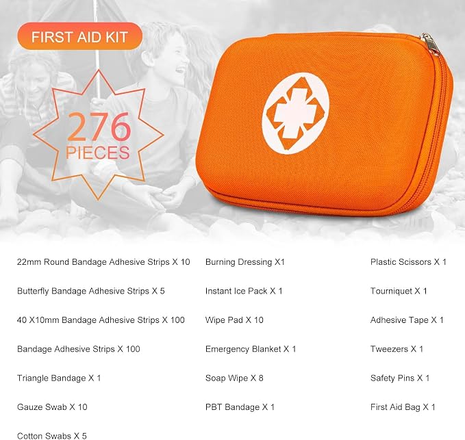 276PCS Mini Car First Aid Kit Travel Size - Image 2