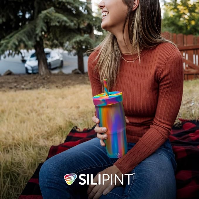 Silipint 32oz Silicone Straw Tumbler – BPA-Free, Unbreakable, Dishwasher Safe – - Image 2