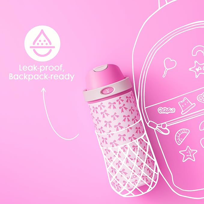 18 oz Kids Water Bottle for School: Meoky 18 oz Stainless Steel Insulated Water - Image 5