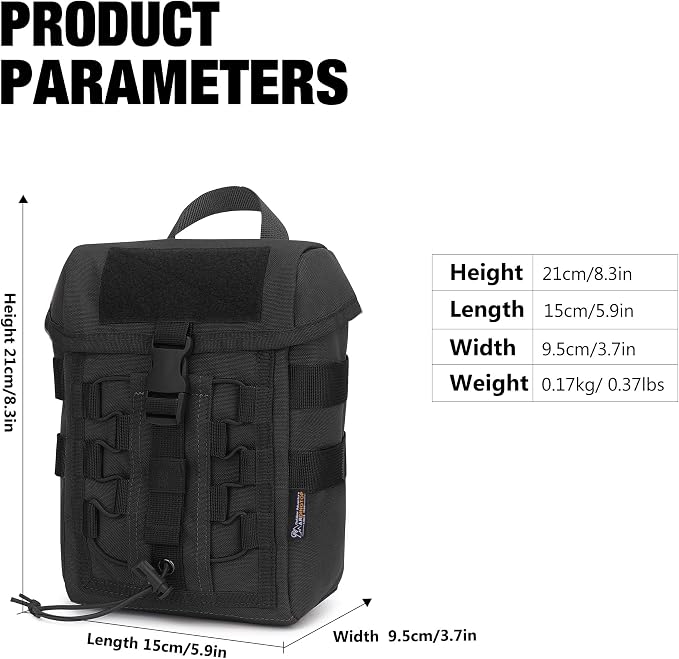Mardingtop Molle Admin Pouch, EDC Pouch, Tactical Drawstring Pouch, Utility - Image 2