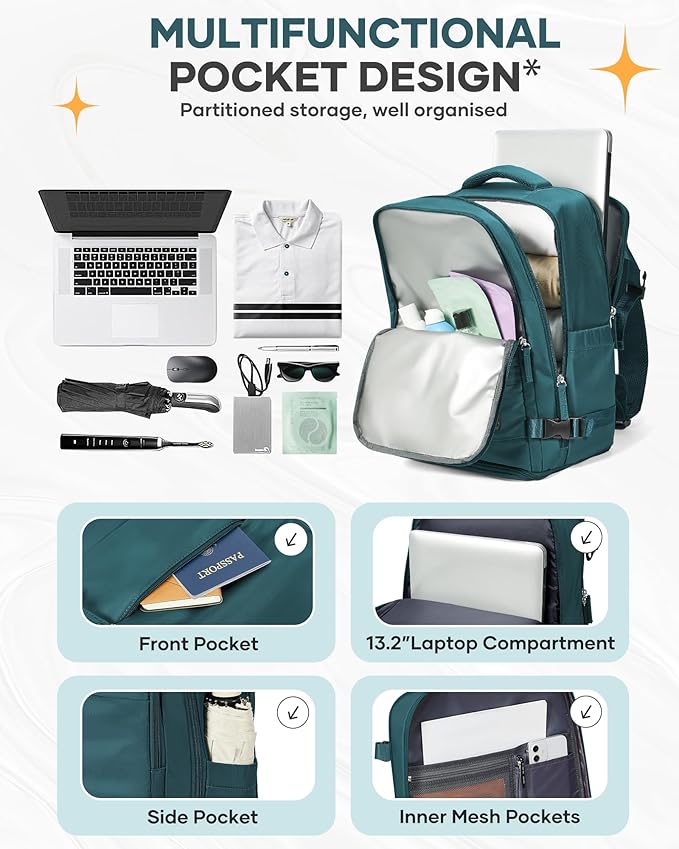 coofay Travel Backpack Carry on Flight Approved Mochila De Viaje Carry on - Image 6