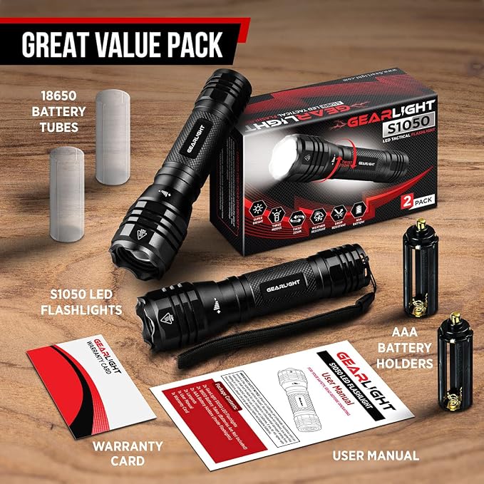 GearLight S1050 LED Flashlight High Lumens - Image 6