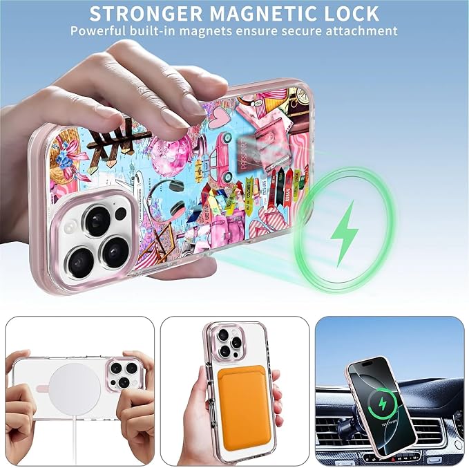 Case for iPhone 16 Pro, Cover Holiday Trip World Map Phone Case Design，for - Image 3