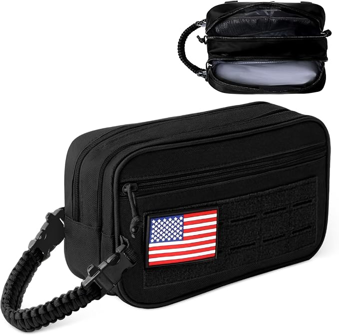 Toiletry Bag for Men Tactical Travel Dopp Kit by CosmeticCase