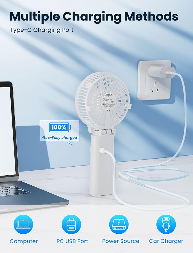 HandFan 5200mAh Portable Handheld Fan - Image 9