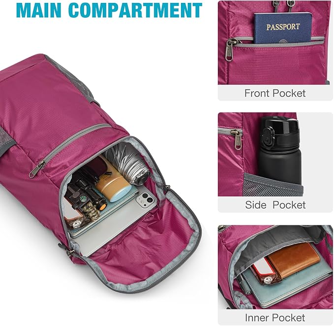 G4Free Lightweight Packable Hiking Backpack - Image 5
