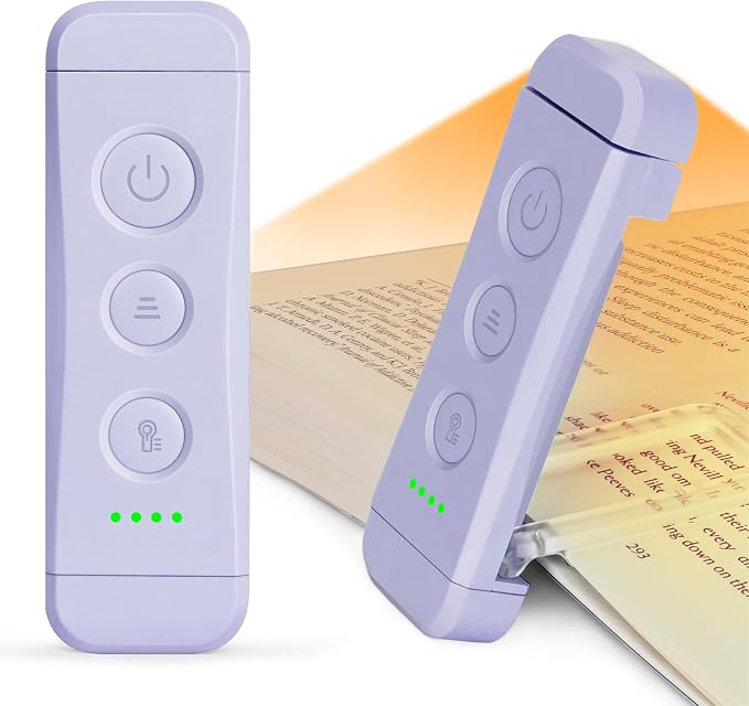 Glocusent USB Rechargeable Book Light, Portable Clip-on LED Reading Light by GLOCUSENT