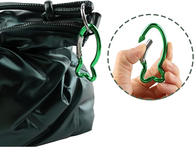 7Pcs Cute Fish Shape Carabiner Clips, 2.4inch Colorful Mini Aluminum Alloy - Image 3