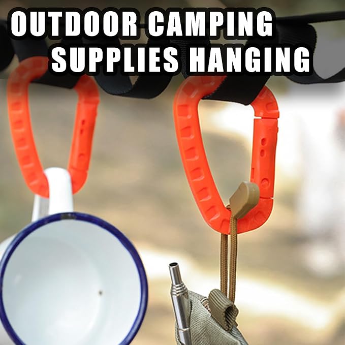 Tactical Gear Carabiner Keychain Clip Plastic D-Rings Large Key Chain Heavy - Image 5