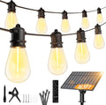 Minetom 163FT Solar String Lights Outdoor Waterproof, 52 LED S14 Shatterproof by Minetom