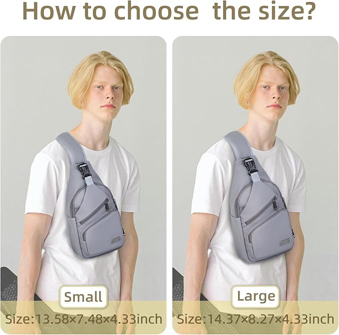 AMJ Crossbody Sling Bag Men Women, Casual Shoulder Backpack, Chest Daypack - Image 7