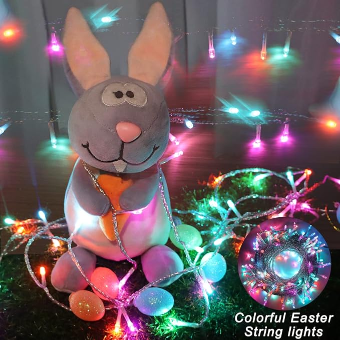 Colorful String Lights Easter Decoration, 66 ft 200 LED Easter Pastel Lights 8 - Image 4