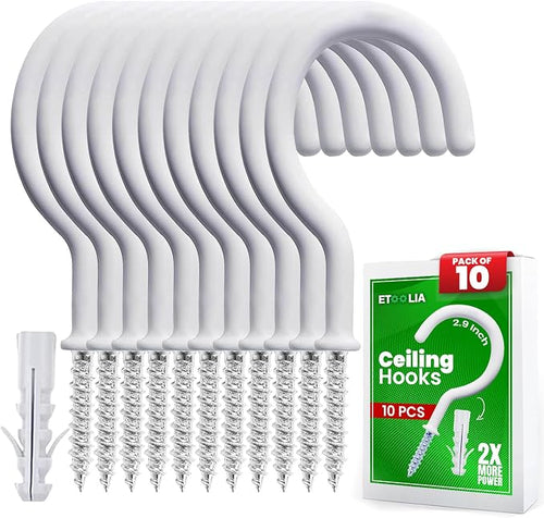 10 Pcs Ceiling Hooks for Hanging Plants by Etoolia