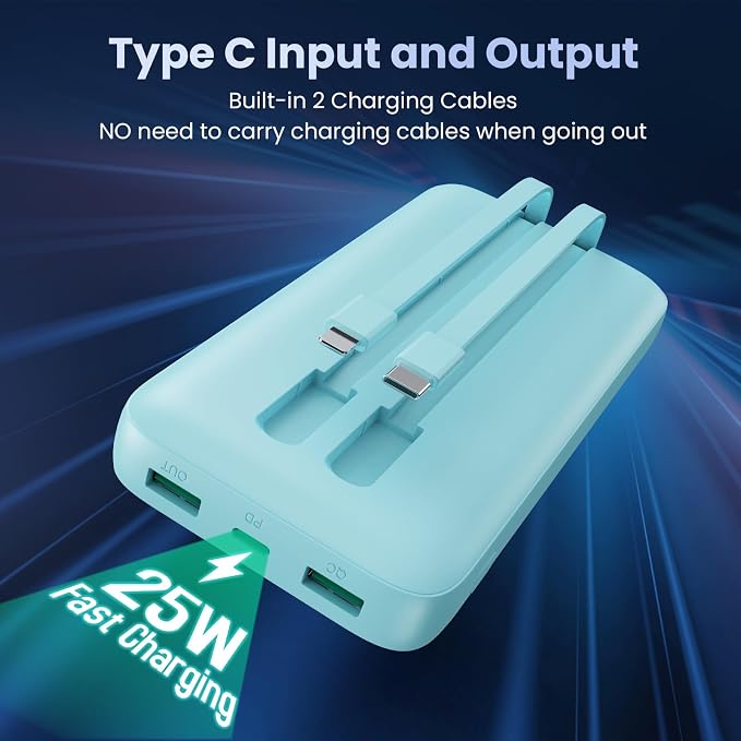 Portable Charger 40, 800mAh Power Bank, 25W PD QC 4.0 Fast Charging Portable - Image 4