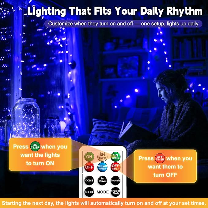 ZSJWL 6 Pack Rechargeable Fairy Lights - Image 3