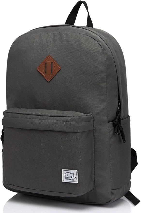 VASCHY Lightweight Backpack for School, Classic Basic Water Resistant Casual by Vaschy