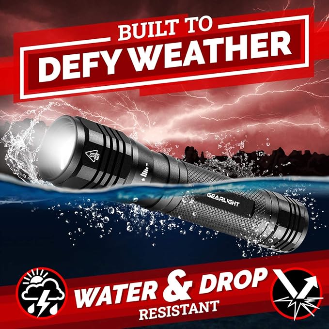 LED Flashlight High Lumens, Tactical Flashlight Battery Powered, Bright - Image 6