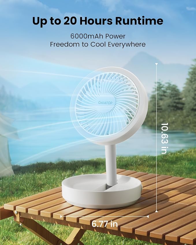 Gaiatop Foldable Small Desk Fan - Image 3