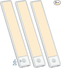 30-LED Motion Sensor Under Cabinet Lighting, 8-inch Magnetic Rechargeable Under by YLXS