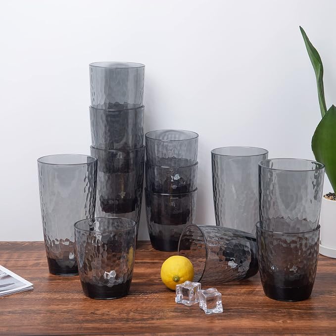 KOXIN-KARLU Hammered 26-ounce Plastic Tumbler Acrylic Glasses - Image 5