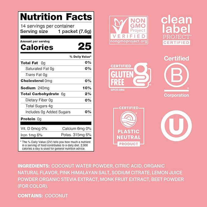 Cure Hydration | Plant-Based Electrolyte Drink Mix | No Added Sugar | FSA-HSA | - Image 2