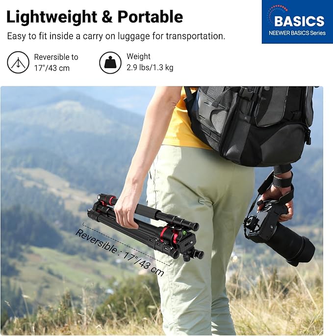 NEEWER Basics 72" / 182 cm Travel Tripod Monopod - Image 2