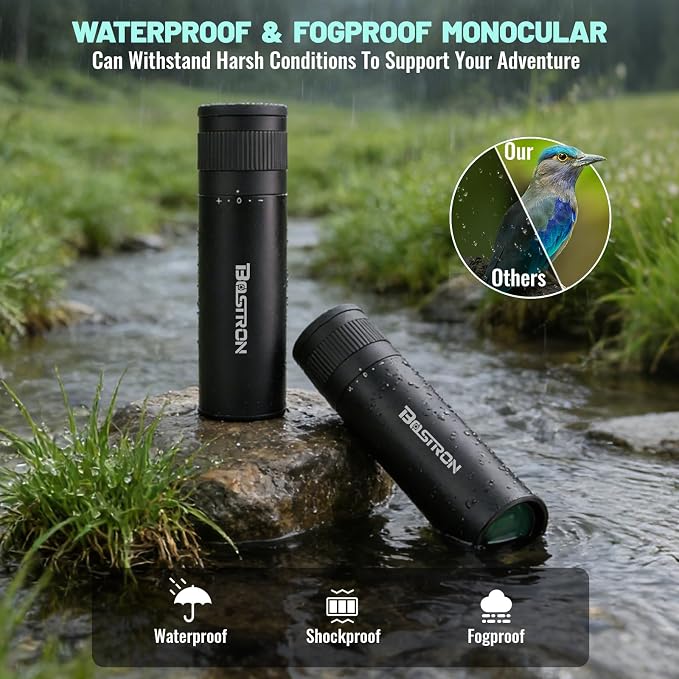 10x32 HD Monocular Telescope for Adults High Powered, Metal Cover Waterproof - Image 5