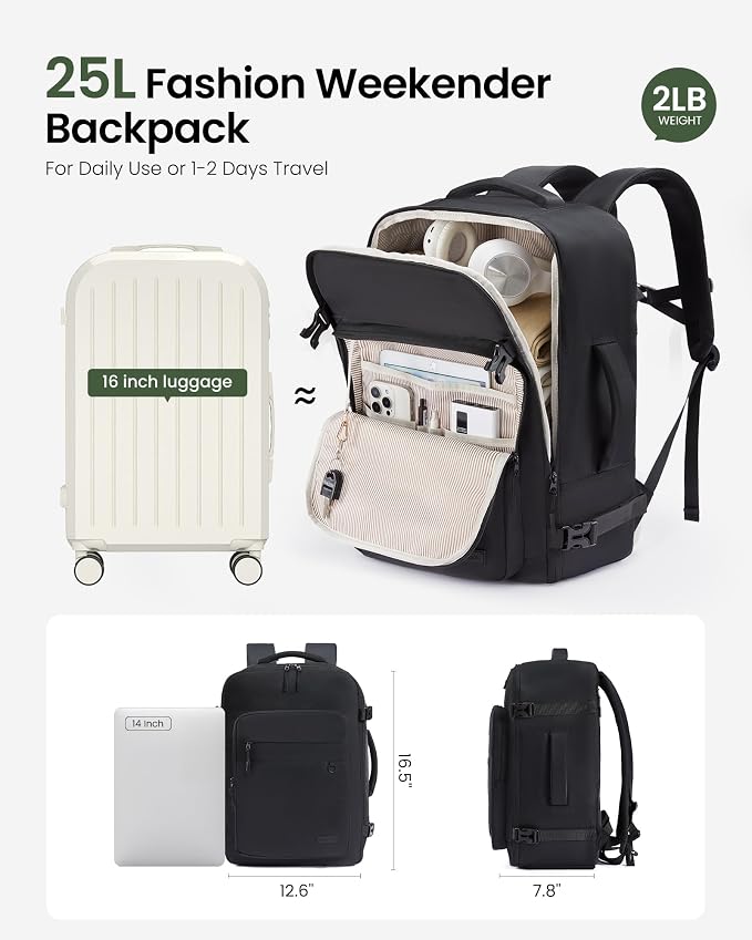 LOVEVOOK Travel Backpack for Women Men, Carry on Backpack for Traveling - Image 3