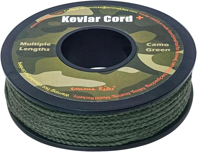 emma kites Camo Green, Trip Line, Cord Friction-Saw, Boot Laces, Survival Cord by emmakites