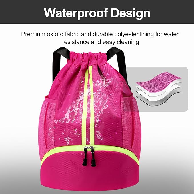 Hoedia Sports Drawstring Backpack - Image 3