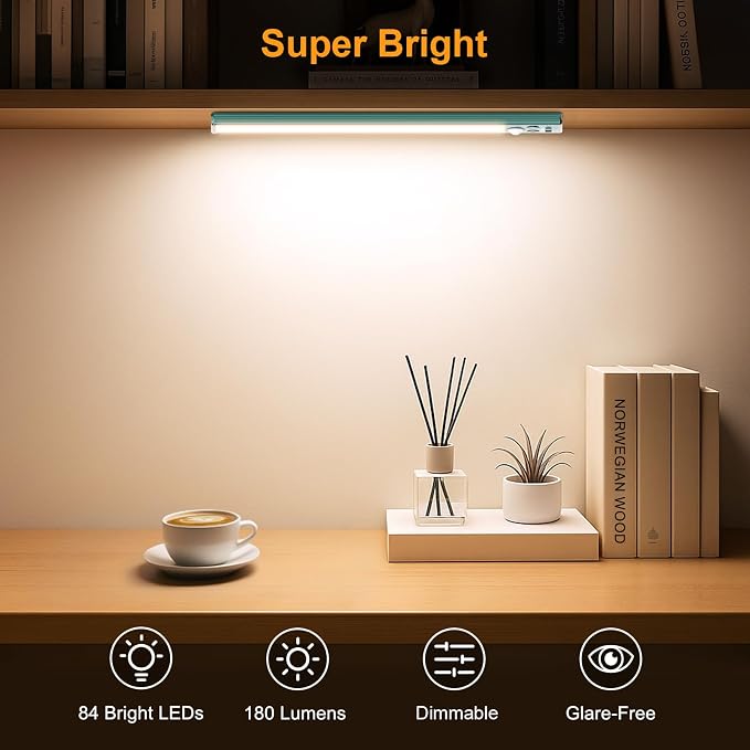 Gritin 10.2inch Under Cabinet Lighting Rechargeable 2 Pack- 3 Color Temps&5 - Image 3